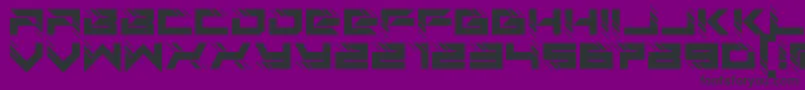 auto techno Font – Black Fonts on Purple Background