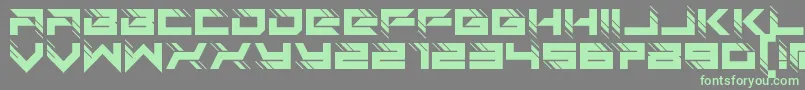 auto techno Font – Green Fonts on Gray Background