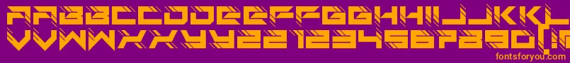 auto techno Font – Orange Fonts on Purple Background