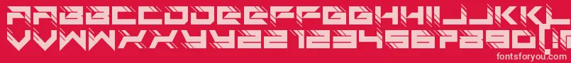 auto techno Font – Pink Fonts on Red Background