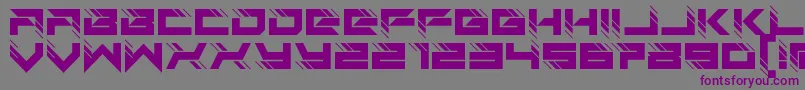 auto techno Font – Purple Fonts on Gray Background