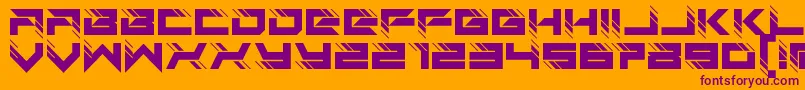 auto techno Font – Purple Fonts on Orange Background
