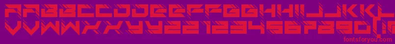 auto techno Font – Red Fonts on Purple Background