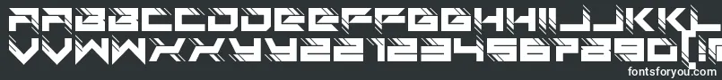 Шрифт auto techno – белые шрифты на чёрном фоне