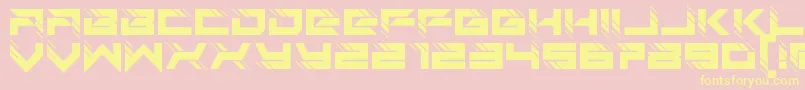 auto techno Font – Yellow Fonts on Pink Background