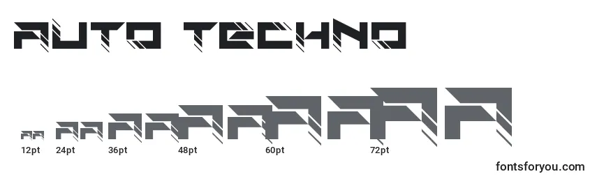 Auto techno Font Sizes