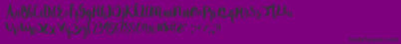 フォントAutodidact – 紫の背景に黒い文字