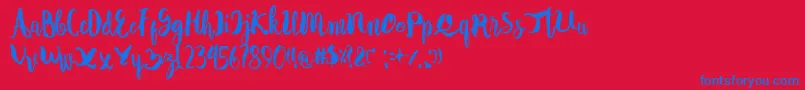 Подробнее о шрифте Autodidact Шрифт Autodidact – синие шрифты на красном фоне