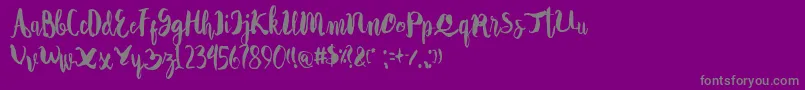 Autodidact Font – Gray Fonts on Purple Background