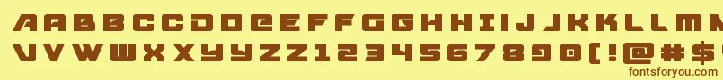 Aircruisertitle Font – Brown Fonts on Yellow Background