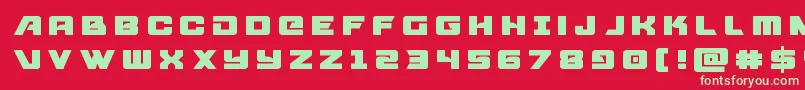 Aircruisertitle Font – Green Fonts on Red Background