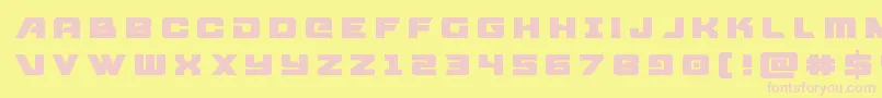 Aircruisertitle Font – Pink Fonts on Yellow Background