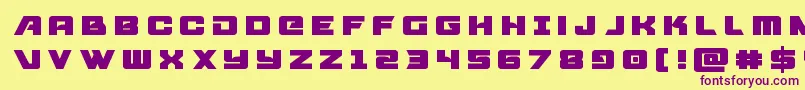 Aircruisertitle Font – Purple Fonts on Yellow Background