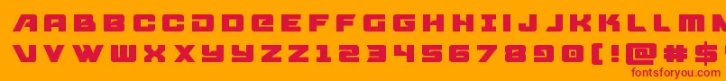Aircruisertitle Font – Red Fonts on Orange Background