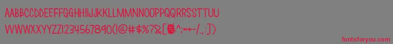 Lovemonster Font – Red Fonts on Gray Background