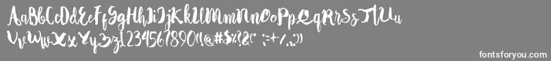 フォントAutodidact – 灰色の背景に白い文字