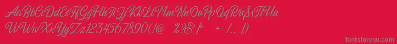 Autogate Regular DEMO Font – Gray Fonts on Red Background