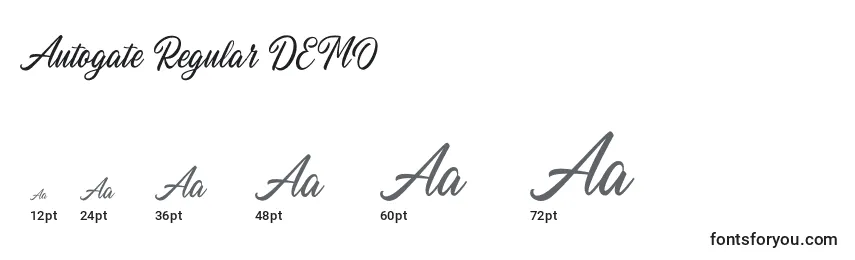 Autogate Regular DEMO Font Sizes