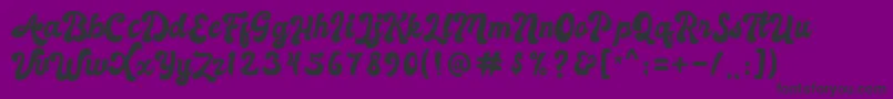 Autolova Font – Black Fonts on Purple Background