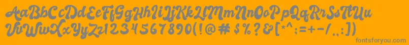 Autolova Font – Gray Fonts on Orange Background