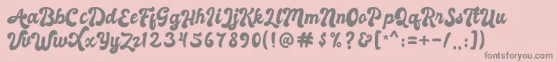 Autolova Font – Gray Fonts on Pink Background