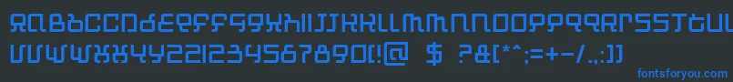 automin Font – Blue Fonts on Black Background