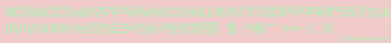 automin Font – Green Fonts on Pink Background