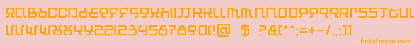 automin Font – Orange Fonts on Pink Background