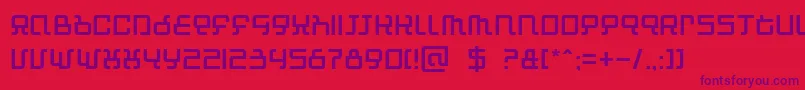 automin Font – Purple Fonts on Red Background