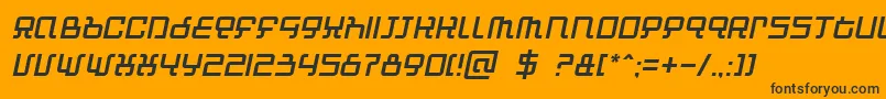 automini Font – Black Fonts on Orange Background