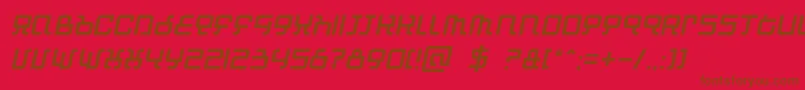 Шрифт automini – коричневые шрифты на красном фоне