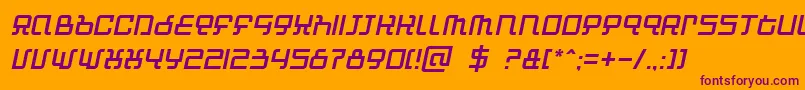 Шрифт automini – фиолетовые шрифты на оранжевом фоне