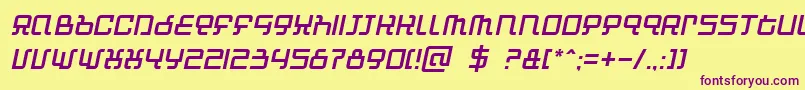 automini-fontti – violetit fontit keltaisella taustalla