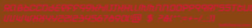 automini Font – Red Fonts on Brown Background