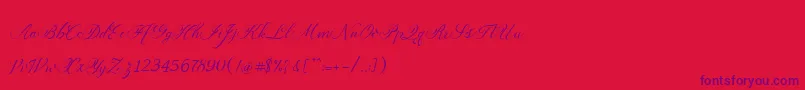 Auttan Font – Purple Fonts on Red Background