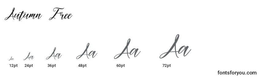 Autumn Free Font Sizes