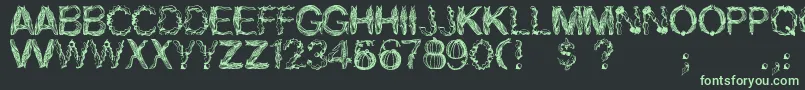 Autumn Gifts Font – Green Fonts on Black Background