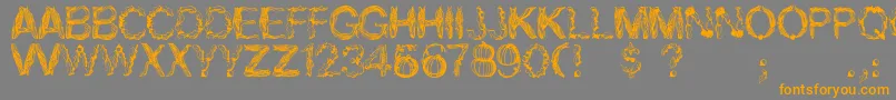 Autumn Gifts Font – Orange Fonts on Gray Background