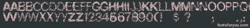 Autumn Gifts Font – Pink Fonts on Black Background