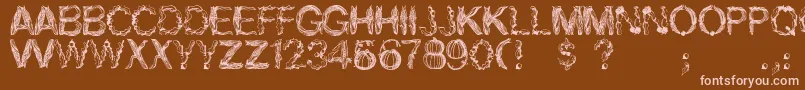 Autumn Gifts Font – Pink Fonts on Brown Background