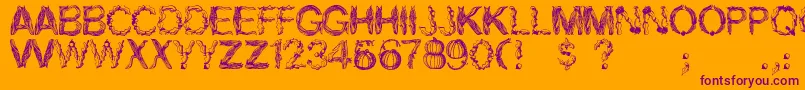 Police Autumn Gifts – polices violettes sur fond orange