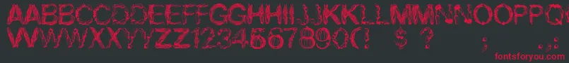 Autumn Gifts Font – Red Fonts on Black Background