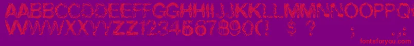 Autumn Gifts Font – Red Fonts on Purple Background