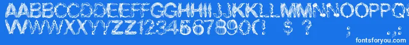 Autumn Gifts Font – White Fonts on Blue Background