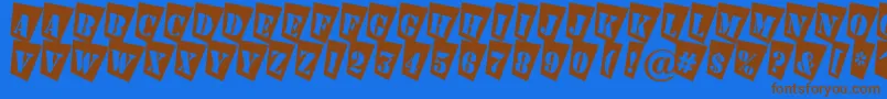 AStampercmtw Font – Brown Fonts on Blue Background