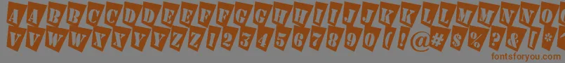 AStampercmtw Font – Brown Fonts on Gray Background