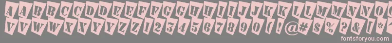AStampercmtw Font – Pink Fonts on Gray Background