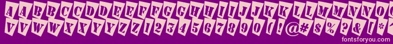 AStampercmtw Font – Pink Fonts on Purple Background