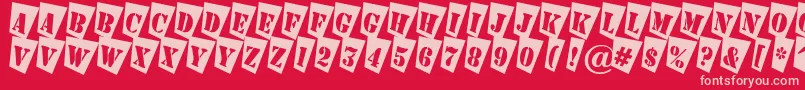 AStampercmtw Font – Pink Fonts on Red Background