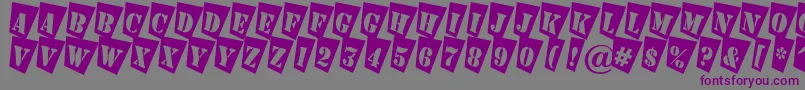AStampercmtw Font – Purple Fonts on Gray Background